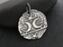Sterling Silver Medallion Pendant, Star Moon Charm, (AF-254)